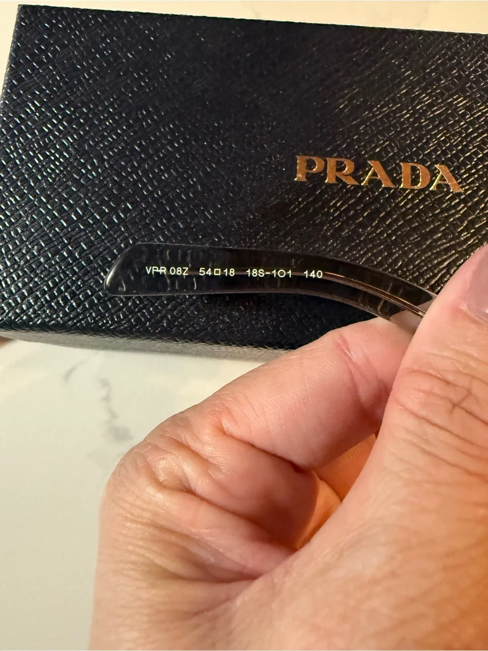 Prada Unisex Transparent Grey Square-Angled Optical Frames